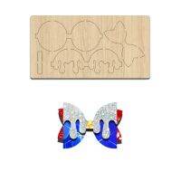 K42-4 Ice Cream Melting Bow Hairpin Wooden Cutting Die Suitable For Most Machines