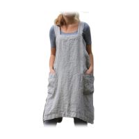 Kitchen Aprons Japan Style Cooking Baking Overalls Apron With Pocket Cotton Linen Aprons for Gardening Coffee Cake Shops