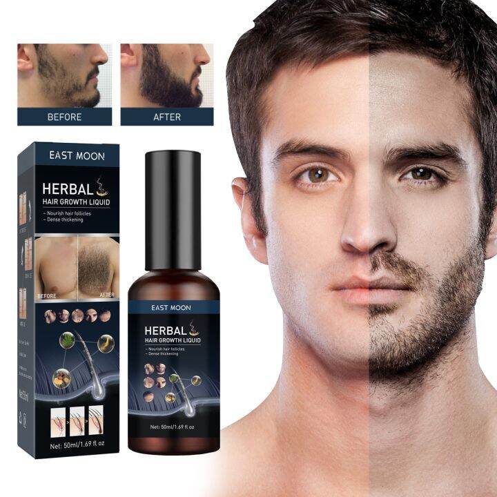 Body Hair Growth Liquid for Men Fast Thick Beard Chest Hair Growing Serum Hair Enhancer
