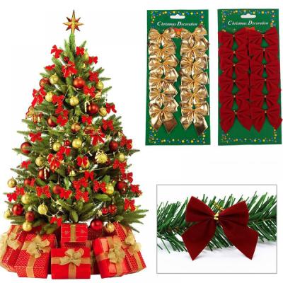 12PCS Party Garden Home Decoration Baubles Bownot Christmas Tree
