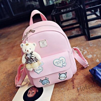 【hot sale】❉ C16 Childrens Korean Mini Backpack Princess Child Girl Lovely Leather Backpack girl fashion leisure bag儿童韩版迷你小背包公主小孩女童可爱皮双肩包女孩时尚休闲包包hai520.my11.7