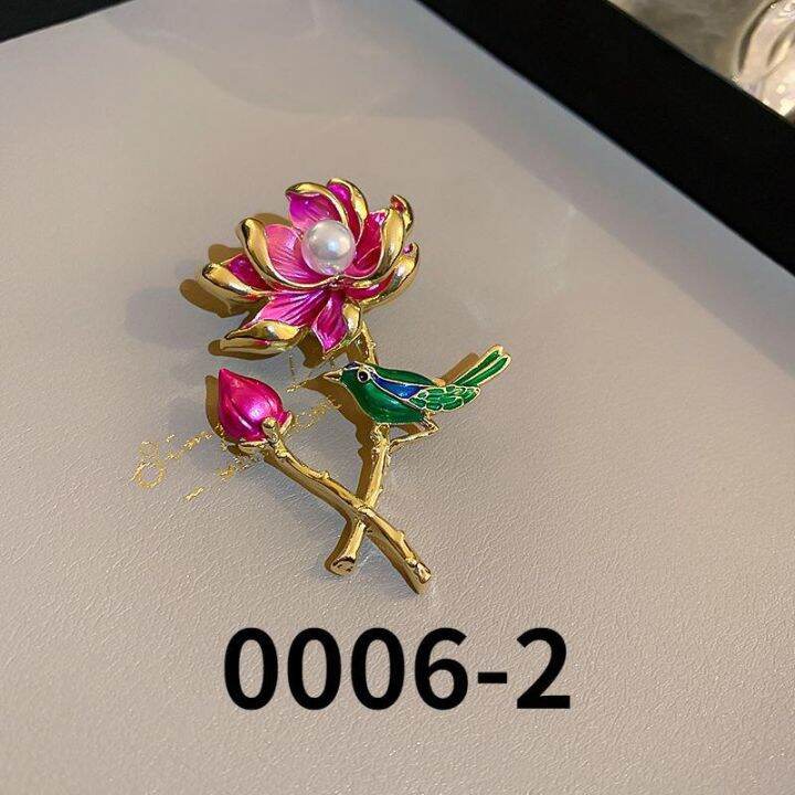 new-vintage-style-new-lotus-pearl-brooch-anti-light-cheongsam-buckle-clothing-accessories