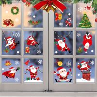 Christmas Window Stickers Merry Christmas Decorations For Home Christmas Wall Sticker Kids Room Wall Decals New Year Stickers