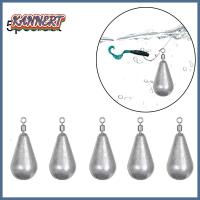 KANNERT 5PCS 5g/7g/10g/14g/20g Split น้ำหนักเพิ่มเติม Round Shot Line Sinkers หยดน้ำ Sinker น้ำหนักตะกั่วตกปลา Hook Connector