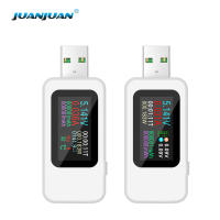 เครื่องตรวจจับเครื่องทดสอบเครื่องชาร์จ USB 10 in 1 เครื่องทดสอบแบตเตอรี่มือถือขั้วต่อแรงดันไฟฟ้าปัจจุบัน