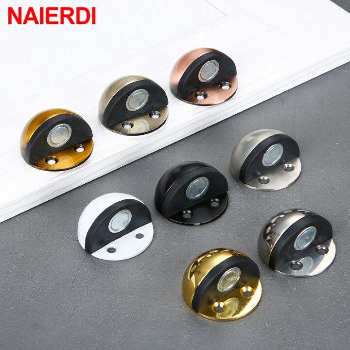 lz-naierdi-non-punching-sticker-door-stopper-stainless-steel-rubber-magnetic-hidden-door-holders-floor-mounted-nail-free-door-stops