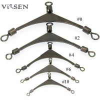 【Worth-Buy】 Vissen เสากลิ้งตกปลาอเมริกันหมุนได้3ทางสแตนเลสอุปกรณ์ตกปลาหัวอุปกรณ์ตกปลาหมุนเชื่อมต่อตกปลา10ชิ้น