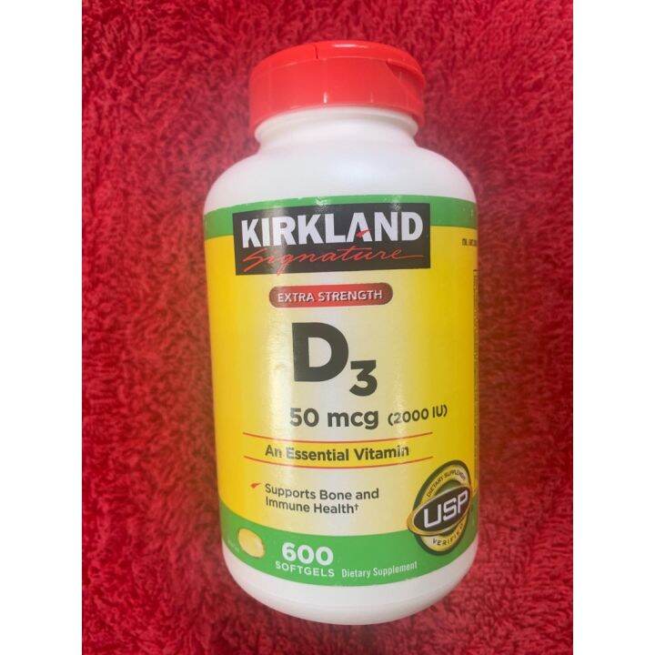 Kirkland D3 Vitamins 600 SOFTGELS 2000 IU 50 mcg Kirkland d3 Lazada PH