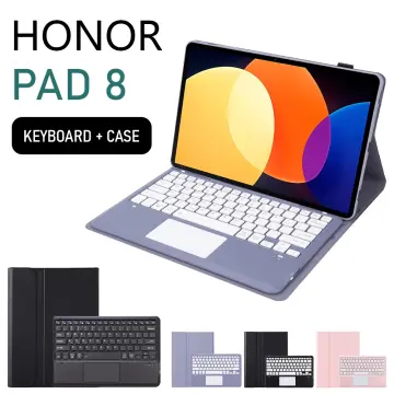 Keyboard Case for Honor Tablet 8 (Honor Pad 8), Wireless Bluetooth Keyboard  Cover, TouchPad Mouse,Soft TPU Protective Case