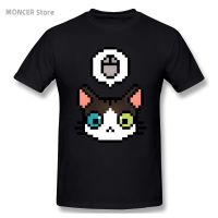 Pixel Cat T Shirt Casual Man Tee T-Shirt Short Sleeve Cotton Tshirt Valentines Day gift