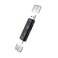 5 in 1 USB 2.0 Type C/USB /Micro-USB/TF/SD Memory Card Reader OTG Card Reader Adapter Accessories