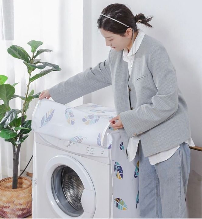ผ้าคลุมเครื่องซักผ้า-ฝาหน้า-ขนาด-58x62x85cm-ผ้าคุมซักผ้า-คลุมเครื่องซัก-ที่คลุมเครื่องซักผ้า-คละลาย