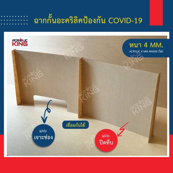 ฉากกั้น-covid-อะคริลิคใส-60-60-80-100cm-สำหรับโต๊ะทำงาน-ร้านค้า-แคชเชียร์-เคาน์เตอร์-ร้านยา-บริการเก็บเงินปลายทาง