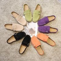 Womens slippers Leather Flats Designer Woman Ladies Casual Shoes Luxury Loafers Female Slip-on Boat Walking Shoes Moccasins