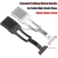 ┅ New Extended High-grade Solid buckle Folding Watch Buckle for Seiko Butterfly Clasp 304L Steel Double Snap Buckle 18mm 20mm 22mm