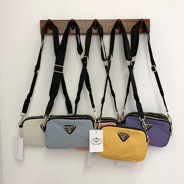 prada-แท้-100-กระเป๋าสะพายข้าง-prada-3-zipper-mini-crossbody-พร้อมกล่อง-มี6สี