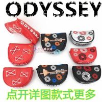 ✗ↂ☼ ODYSSEY ฝาครอบพัตเตอร์กอล์ฟ Odyssey ฝาครอบป้องกันครึ่งวงกลมแม่เหล็ก ฝาครอบไม้กอล์ฟแบบตรง ฝาครอบไม้กอล์ฟ