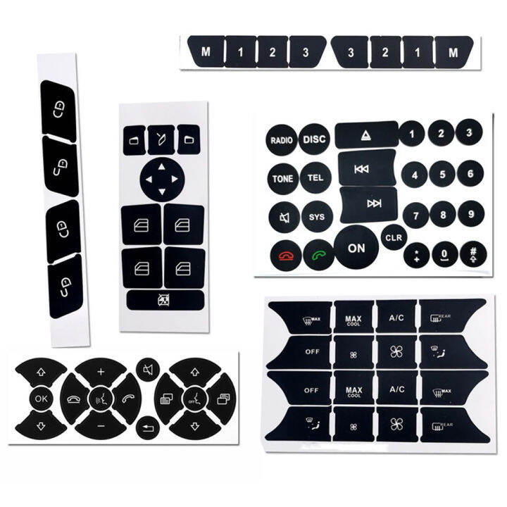 Steering Wheel AC Window Button Repair Decals Sticker Dashboard Climate