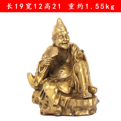 Quality Assurance ทองแดงบริสุทธิ์ Living พระพุทธรูป Jigong Bronze รูปปั้นการตกแต่งงานฝีมือตกแต่งร้านขายและบ้านพระพุทธรูปทิเบต