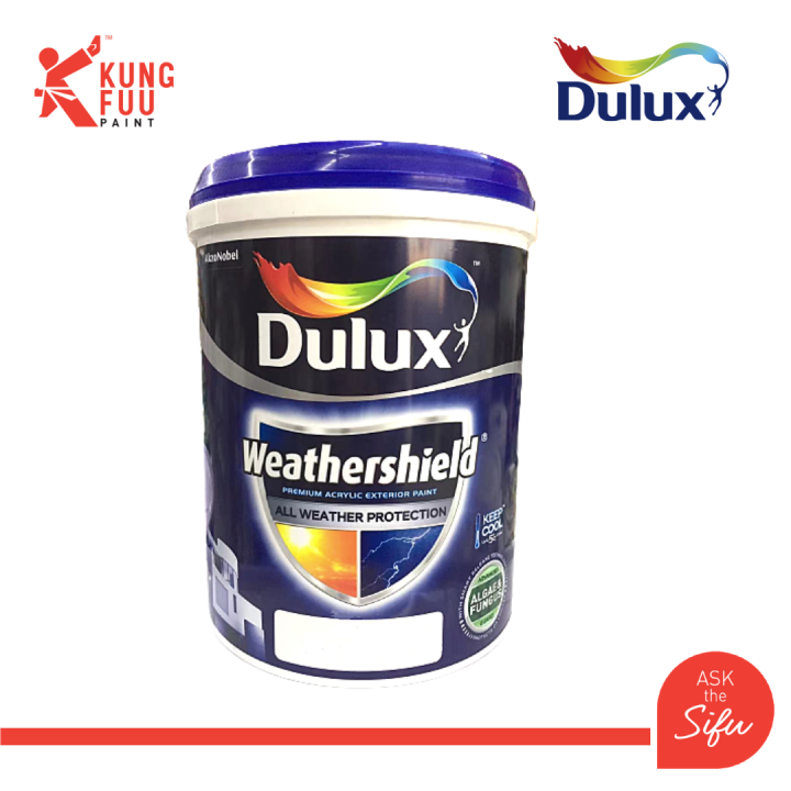 Dulux Weathershield White Acrylic Exterior Wall Finish Paint | Lazada