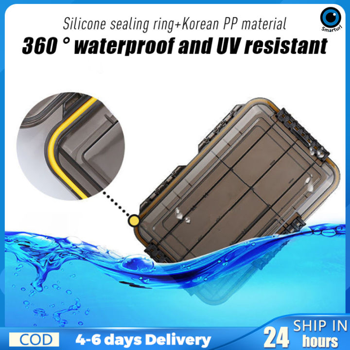 ของแท้กล่องอุปกรณ์ตกปลากันน้ำกันแดด3600-3700กล่องเก็บของพลาสติกถาดที่มีวงเวียนปรับได้