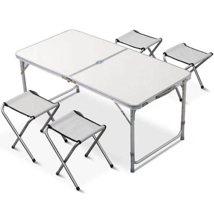 พร้อมส่งในไทย-โต๊ะพับ-โต๊ะสนาม-folding-table-โต๊ะปิคนิค-แบบพกพาสะดวก-พับได้-ปรับระดับได้