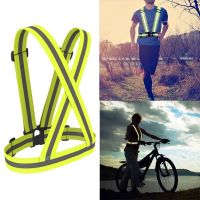 Highlight Reflective Straps Vest Night Running Riding Clothing Adjustable Safety Jacket Vest Elastic Band For Adults