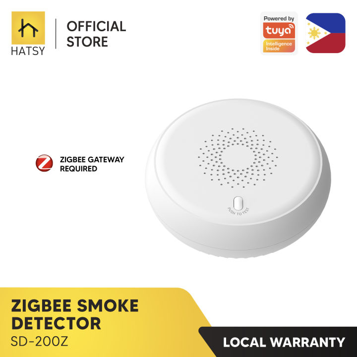 HATSY - Zigbee Smoke Sensor, Battery Operated, Up to 5-Years Battery ...