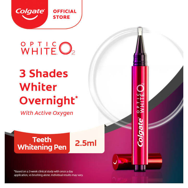 Colgate Optic White O2 Teeth Whitening Pen Lazada