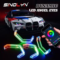 แบบไดนามิก Revolving ลำดับไหล RGB เปิดสัญญาณ DRL สำหรับ BMW E46 E90 E60 F10 F30 F31 F91 F32 F34 F35 F11 F18 E61 M2 M3 M4 M5