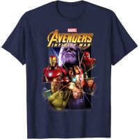 เสื้อยืดผ้าฝ้ายพรีเมี่ยม เสื้อยืด พิมพ์ลายกราฟิก Marvel Avengers Infinity War Gauntlet Prism สําหรับผู้ชาย