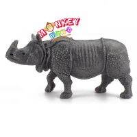 Monkey Toys - โมเดลสัตว์ Rhinos แรดอินเดีย ขนาด 14.50 CM (จากหาดใหญ่)