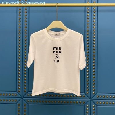 UNIQLO Correct Version Of The Original Standard Miu Home Joint Rabbit Cartoon Round Collar Cultivate Ones Morality Short Sleeve Embroidery Cotton T-Shirt Tide Female Letters