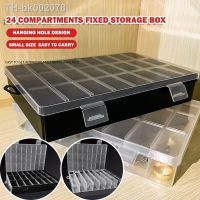 ◑∈ Practical 24 Grids Compartment Plastic Storage Box Jewelry Earring Bead Screw Holder Case Display Organizer Container