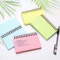 【living stationery】50แผ่น Multicolor Simple Tearable Coil BookCard Note PadEnglish Memory Study NotebookOffice Stationery