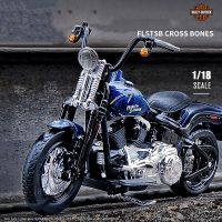 Maisto 1:18 Harley-Davidson 2008 FLSTSB โมเดลมอเตอร์ไซค์อัลลอยกระดูกไขว้ Diecasts ของเล่นโลหะถนนรถจักรยานยนต์โมเดลของขวัญเด็ก