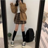 2021 Spring And Autumn New Japanese Preppy Style Pleated Skirt Female Student Plaid High Waist Harajuku JK Women Skirts Korean