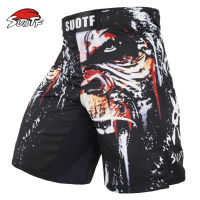 SUOTF MMA Boxing Sports Men Orangutan Patterns Personality Breath Large Fitness Thai Boxing Shorts Tiger Muay Thai kickboxing