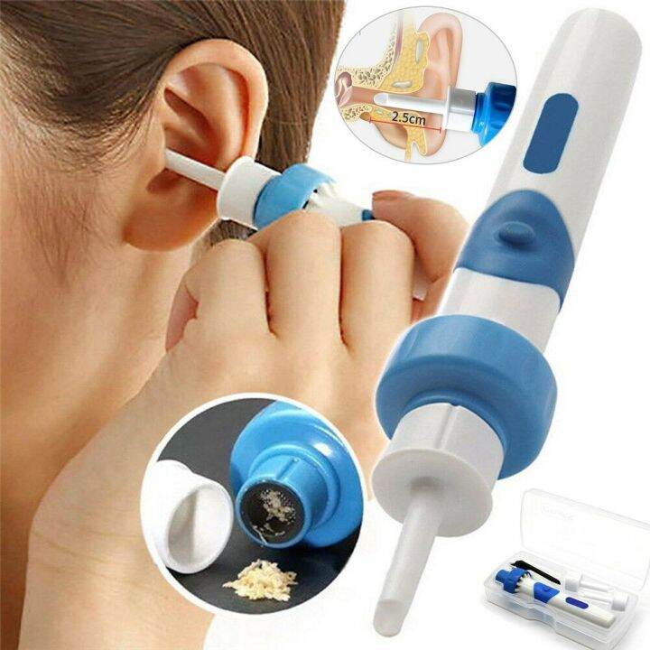 Electric Safe Vacuum Ear Wax Pick Cleaner Remover Painless Spiral Ear