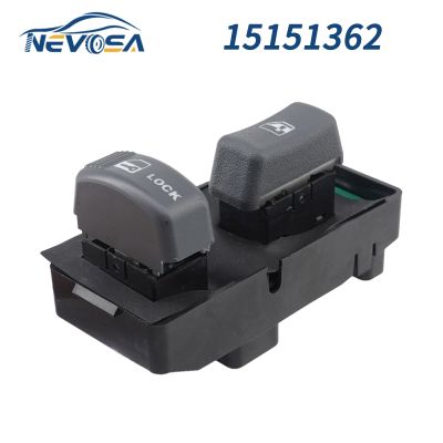 NEVOSA 15151362สวิตช์ปุ่มที่ยกหน้าต่างสำหรับรถยนต์ไฟฟ้าผู้โดยสารด้านหน้าสำหรับซูเบอร์เบินทาโฮเชฟโรเลตเบลเซอร์สำหรับ C1500 GMC 2500