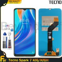 Beyondwolf จอแท้สำหรับ Tecno Spark 7 Kf6/Kf6H ชิ้นส่วนจอสัมผัสแอลซีดีของเครื่องแปลงดิจิทัลอะไหล่ LCD พร้อมกรอบกลางสำหรับ Tecno Spark 7 Kf6 Kf6H