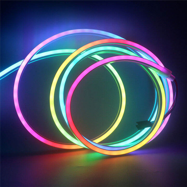 dc5v-led-neon-rope-tube-light-silica-gel-soft-lamp-ws2812-ws2812b-narrow-0410-0612-96ledsm-flexible-led-strip-ip65-waterproof