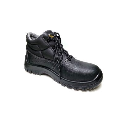 รองเท้าหัวเหล็ก รองเท้านิรภัย STERK M-8010 SAFETY SHOE WITH DESIGN รองเท้านิรภัยหุ้มข้อ สีดำ ทนความร้อน ทนสารเคมี มีมาตรฐาน
