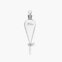 1pcs 2000ml Clear Glass Pear-shaped Separating Funnel with GLASS Piston for Laboratory Oil Separation Experiment