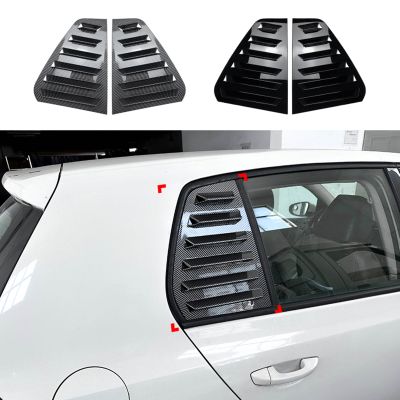 สำหรับโฟล์คสวาเกน VW G Olf 6 MK6 2008-2012คาร์บอนไฟเบอร์ดูเคลือบเงาสีดำด้านหลังหน้าต่างด้านข้างบานเกล็ดชัตเตอร์ตัดปก