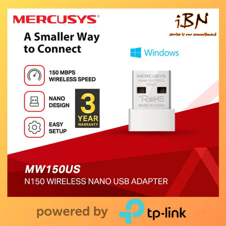 Mercusys (Powered by TP-Link) Wireless N150 Nano USB Wireless WiFi ...