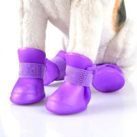 Chaussures De Pale Antidérapantes Em Caoutchouc Pour Animaux De Compagnie,Lote De 4ชิ้น Sml Para Chiens Et Chats