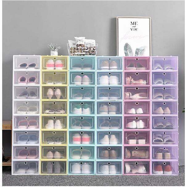 Shoe Box Storage Organizer Stackable Colorful Shoe Box Drawer Storage 