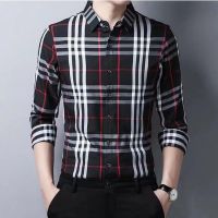 CODTheresa Finger Autumn plaid shirt mens long-sleeved middle-aged mens trendy plaid casual mens shirt