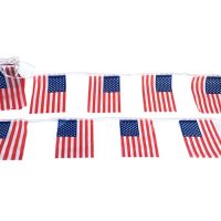 20Pcs Flags One String National Flag Lines Hang On One Rope USA Buntings 14*21cm Stream Banner String United States Banner Flags Cables